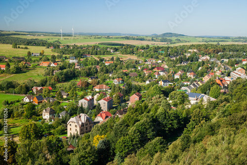 sandstone landscape in bohemian switzerland photo