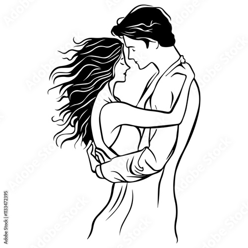 silhouette of a couple photo