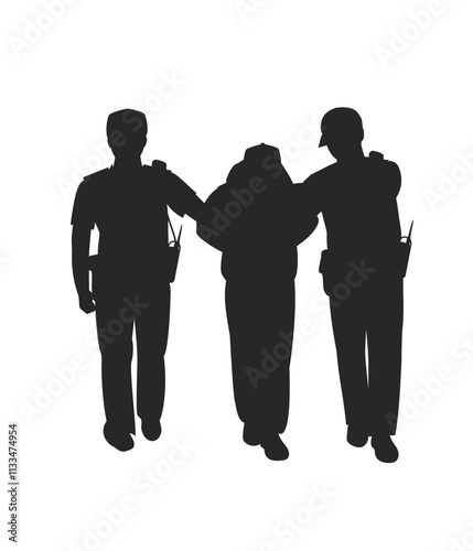 police arresting man stock illustration