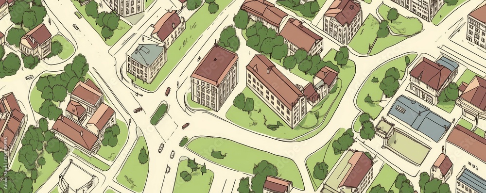 Fototapeta premium City Street Map