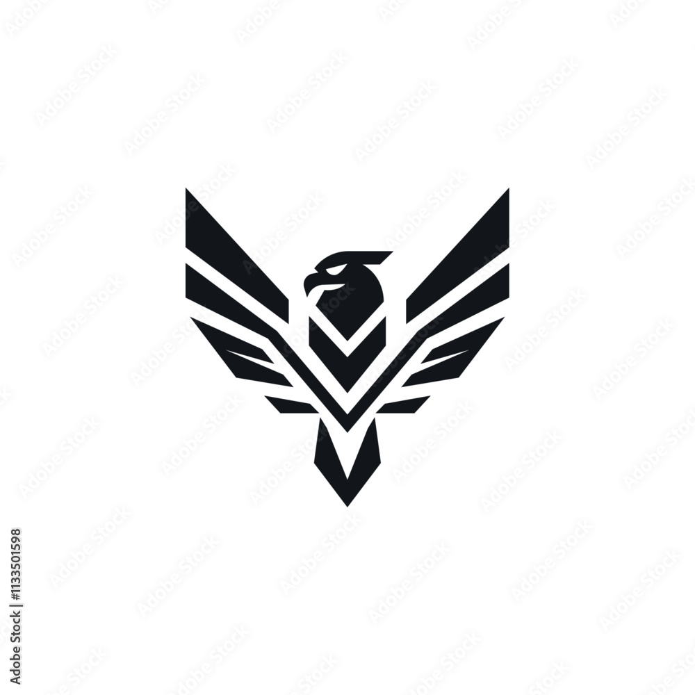 Fototapeta premium Bold Eagle Monogram Logo Design