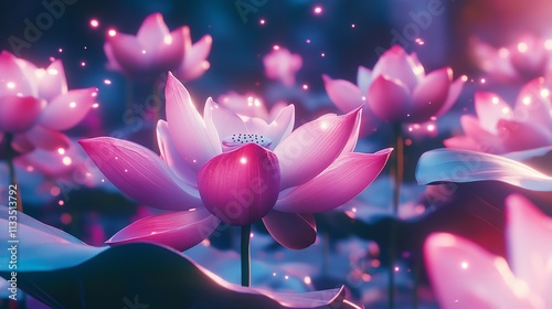 Lotus Flower Fantasy Detail Nature Background Cinematic Color

 photo