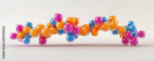 Sucralose health concept. Innovative 3D model of sucralose molecule in vibrant colors photo