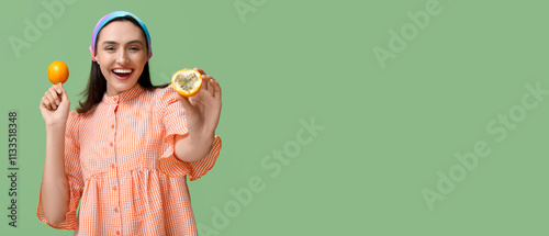 Beautiful young woman with ...