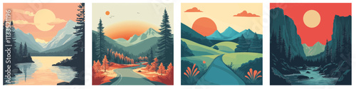 Vektorgrafik aus dem Package: flat, retro, vintage, modern, art, zeitgeist, film, movie, poster, kunstdruck
