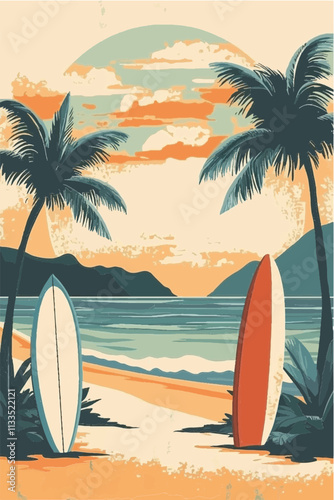 Vektorgrafik aus dem Package: flat, retro, vintage, modern, art, zeitgeist, film, movie, poster, kunstdruck