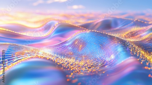 Quantum Wave Packet Fusion: A Vibrant Journey through Complex Patterns in Photorealistic Artwork