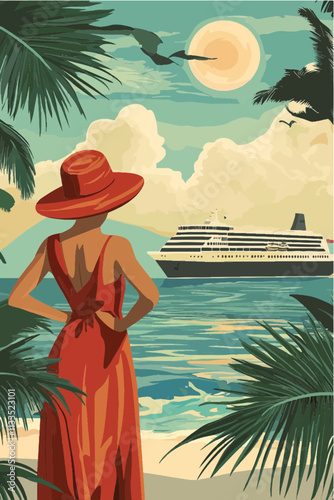 Vektorgrafik aus dem Package: flat, retro, vintage, modern, art, zeitgeist, film, movie, poster, kunstdruck