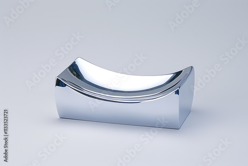 modern mexican napkin holder, sculptural, functional napkin holder in shiny aluminum with a mexico-inspired yet contemporary design photo