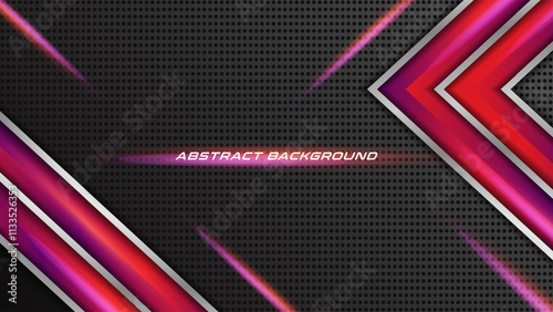 Abstract Red, purple and Grey Metallic Modern Futuristic Background. Editable abstract background for technology, sport, or game themes