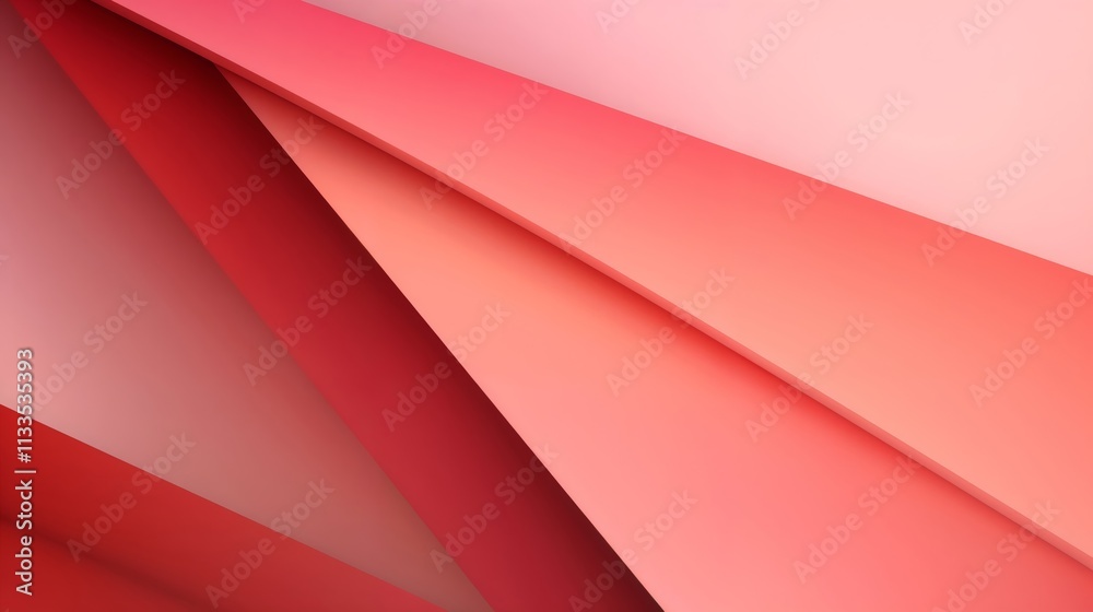 Fototapeta premium Abstract background with intersecting colorful stripes in pink and red gradient, creating a layered depth effect.harmony. unity. interconnectedness. layered beauty. branding materials, invitation des 