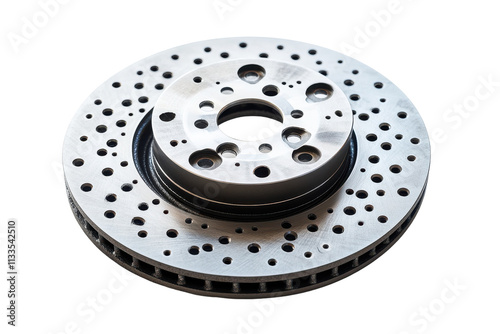 Bicycle Brake Rotor Isolated on Transparent Background photo