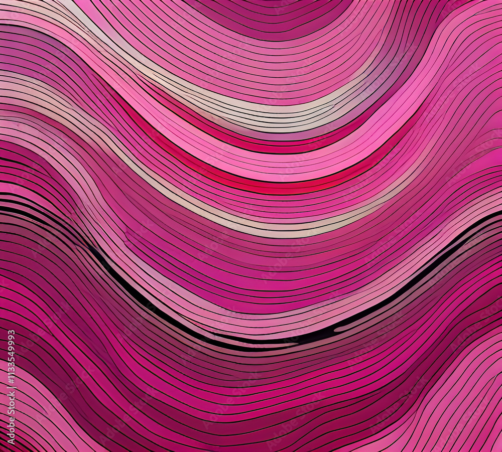 Fototapeta premium Pink Glowing lines neon banner background Illumination lines Neon light background Feeling.Digital particles rainbow colors.light effect cold yellow red Background.generative ai