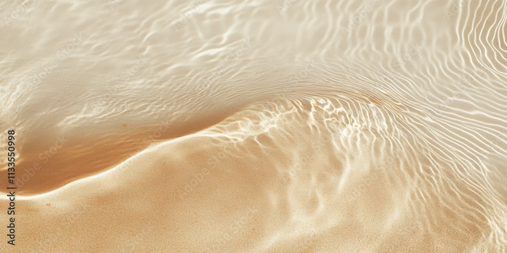 Close-up of sandy waves and ripples, serene abstract minimalism, photography for social media faceless digital content marketing