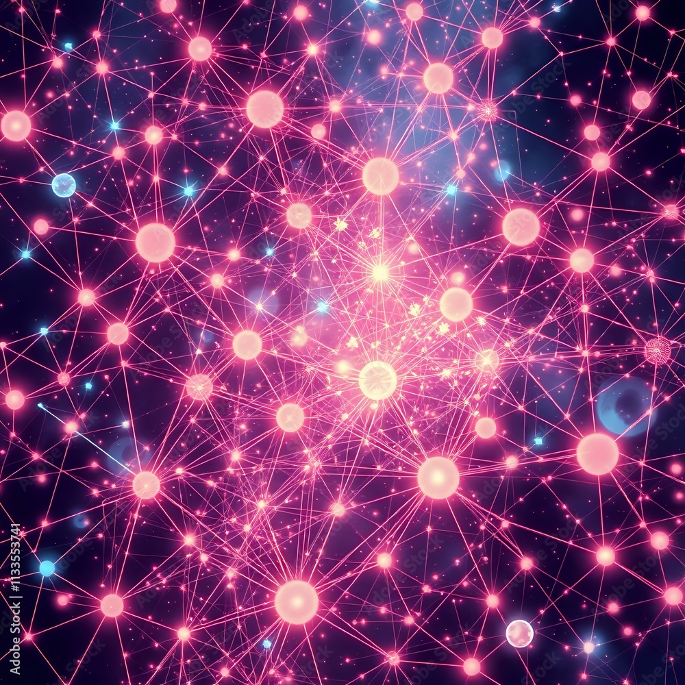 Cosmic Network: Neon Star Constellation Cosmic Network: Neon Star Constellation