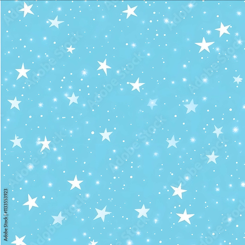 cartoon background light blue with the small white stars