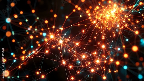 Vibrant Quantum Network Pattern