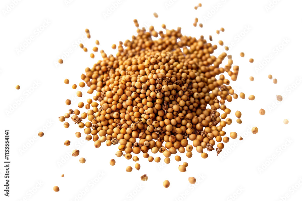 Brown Mustard Seed Isolated on Transparent Background Brown Mustard Seed Isolated on Transparent Background