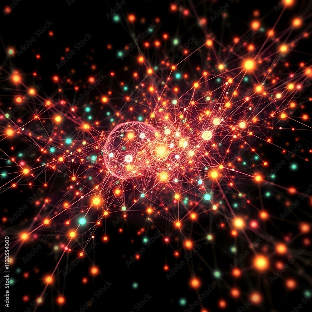 Cryptocurrency Network Glow - Abstract Data Visualization Cryptocurrency Network Glow - Abstract Data Visualization