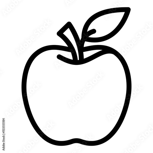 apple icon with line style