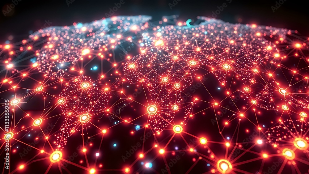 Naklejka premium Cybernetic Art Nouveau Data Visualization