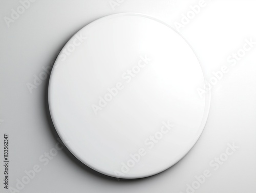 Minimalist round white wall clock on plain background - modern home decor and timekeeping concept with clean, simple design for contemporary spaces