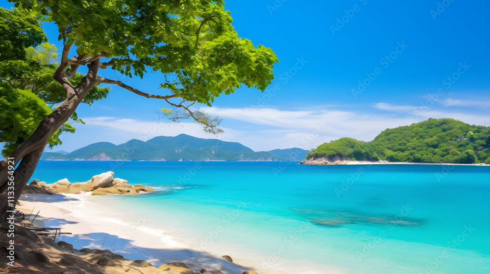 Fototapeta premium Iridescent Sunset at Ao Por, Phuket's Hidden Paradise