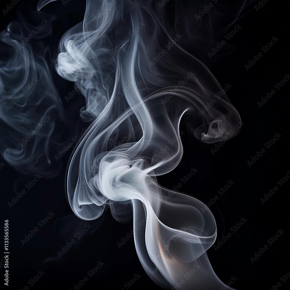 Smooth Flowing Smoke Patterns Creating Abstract Artwork on a Blackened Dark Background Smooth Flowing Smoke Patterns Creating Abstract Artwork on a Blackened Dark Background