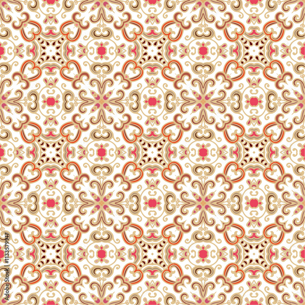 Seamless flourish laced ornament, ornamental texture, woven laced abstract pattern on white background Seamless flourish laced ornament, ornamental texture, woven laced abstract pattern on white background