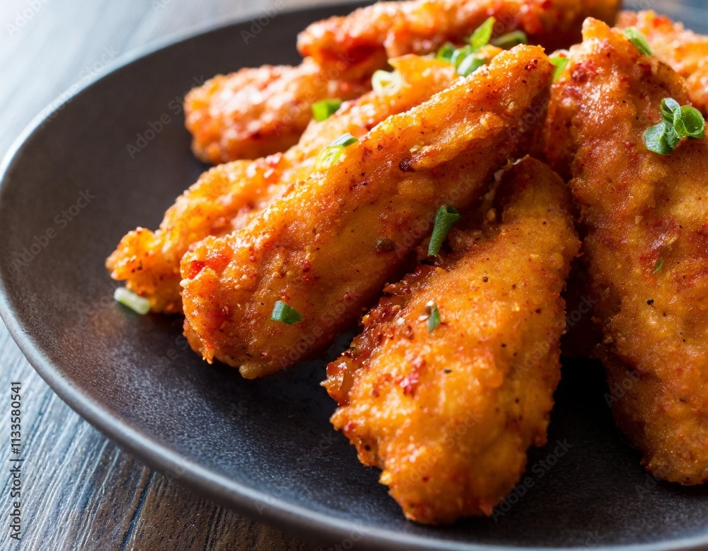Crunchy Korean Fried Chicken Tenders with Spicy Sauce Crunchy Korean Fried Chicken Tenders with Spicy Sauce