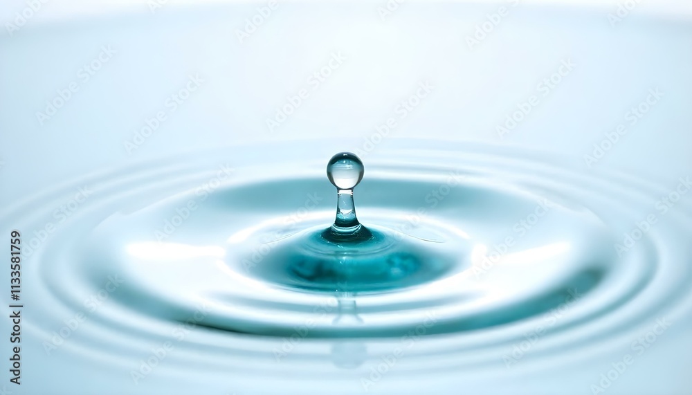 Clear drop of water close-up Clear drop of water close-up