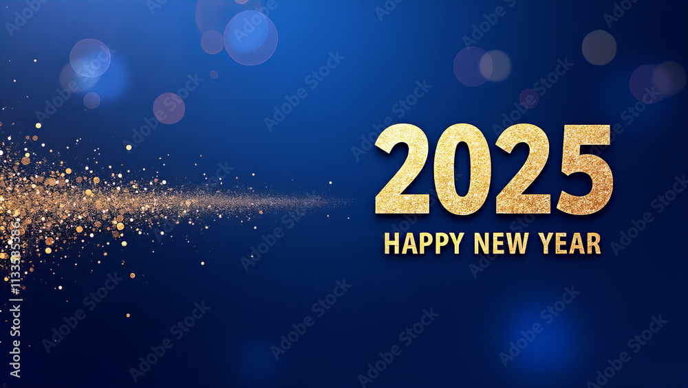 Golden 2025 Happy New Year with Sparkles
Golden 2025 Happy New Year with Sparkles