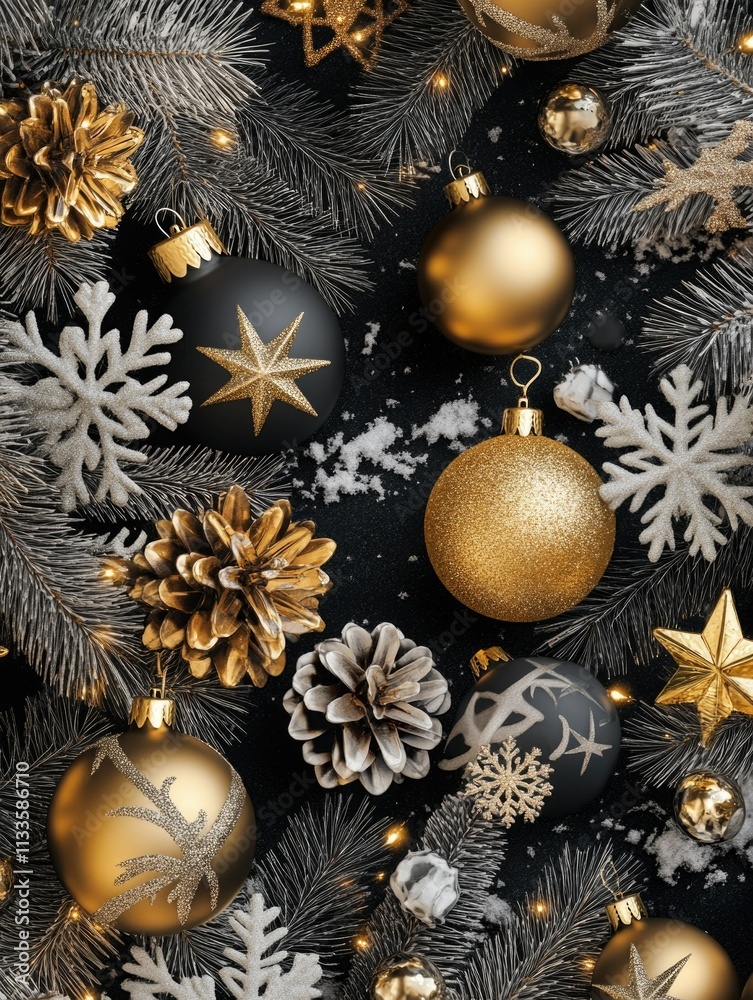 Fototapeta premium Celebration Festive Christmas Ornaments