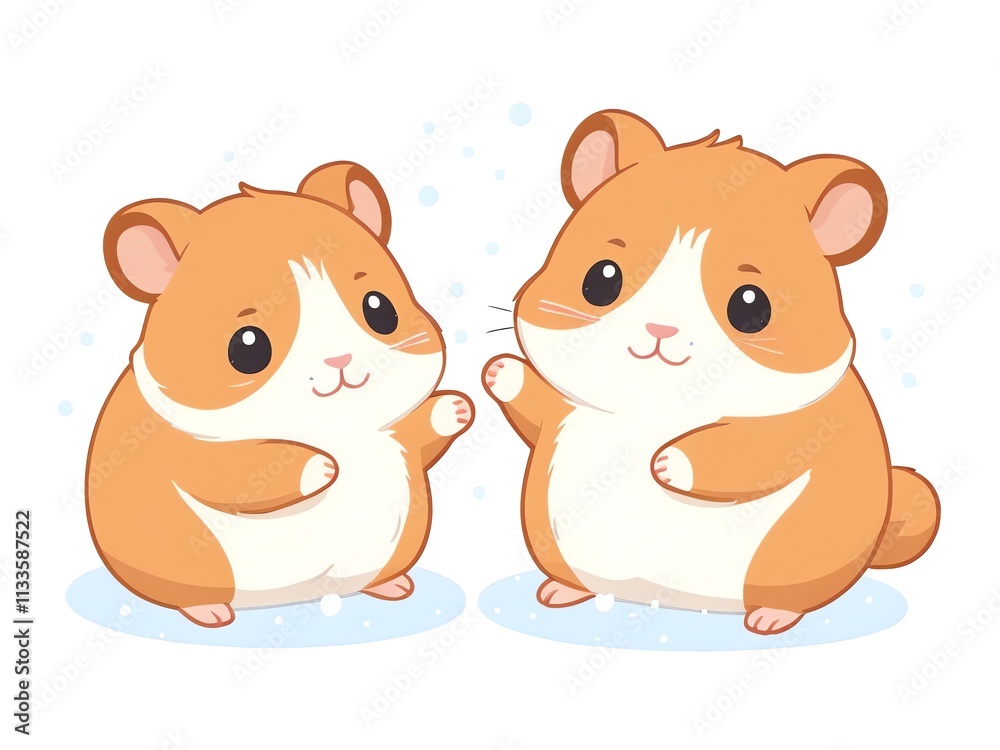 Adorable Hamster Friends: A Winter Wonderland Greeting Adorable Hamster Friends: A Winter Wonderland Greeting