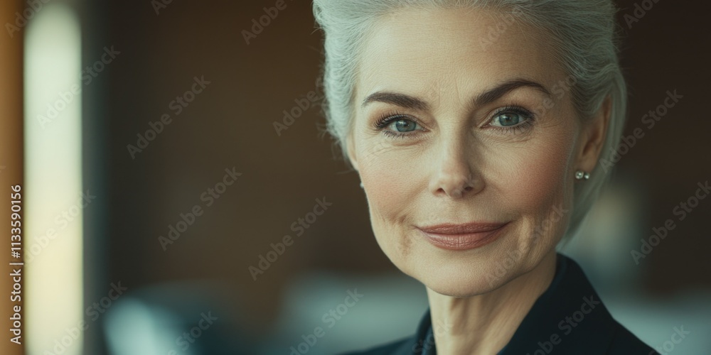 Businesswoman Portrait with Serious Expression Businesswoman Portrait with Serious Expression