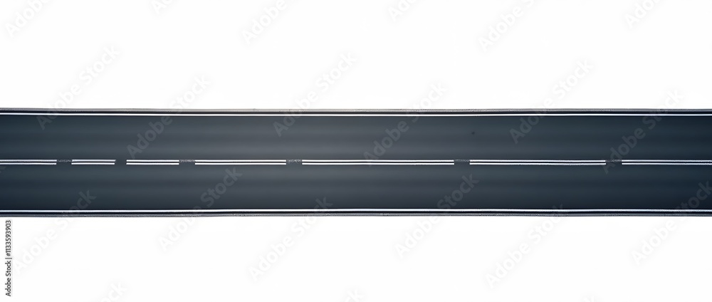 Aerial View of a Straight Road Cutting Through a Desert Landscape ISOLTED ON WHITE BACKGROUND Aerial View of a Straight Road Cutting Through a Desert Landscape ISOLTED ON WHITE BACKGROUND