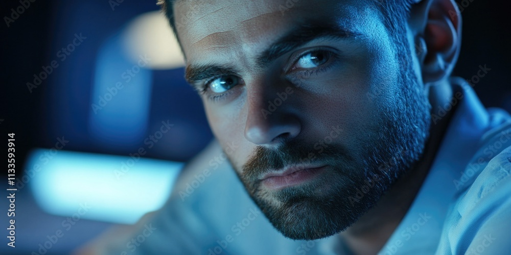 Deeply Contemplative Man