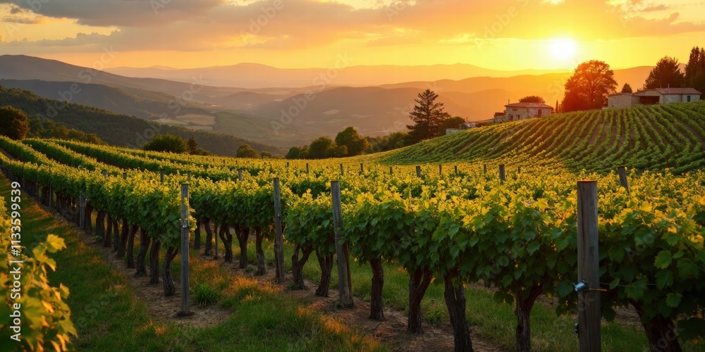 Fototapeta premium Scenic Vineyards and Winemaking Charm