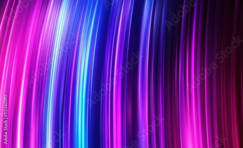 Abstract background featuring glowing blue and purple neon stripes.