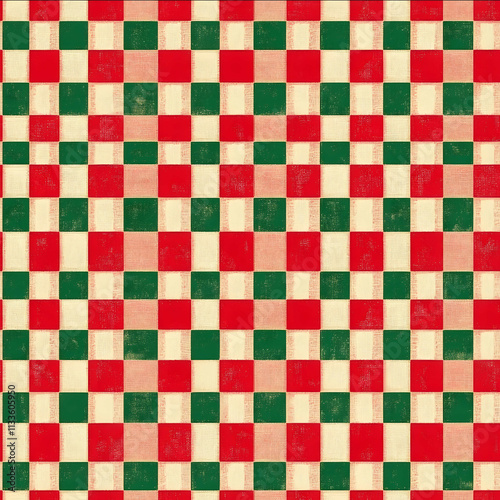 red and green gingham design Christmas