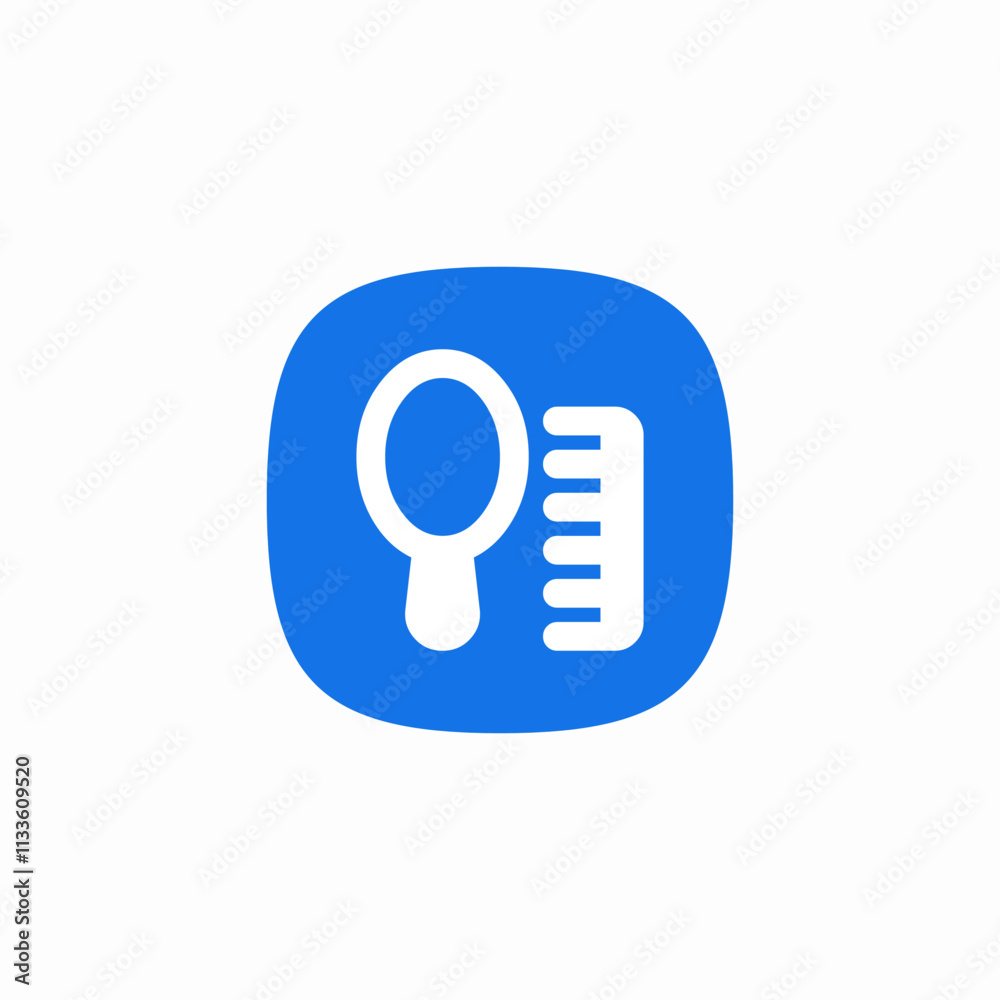 self care comb mirror icon sign vector self care comb mirror icon sign vector