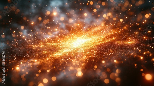 Golden Glitter Sparkles Abstract Background Image