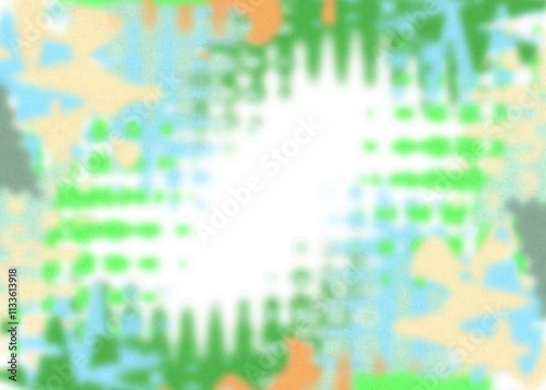 An abstract transparent psychedelic wavy vignette design element overlay.