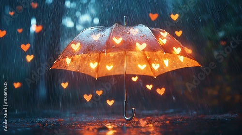 Wallpaper Mural Valentine's Day Illustration with Hearts, Roses, and Romantic Elements Torontodigital.ca