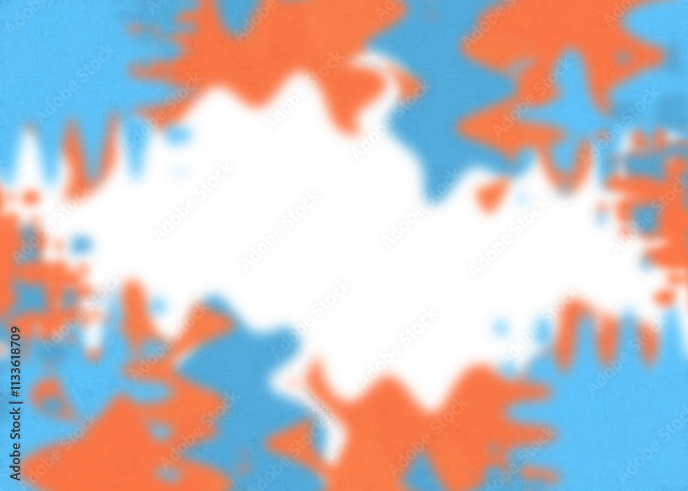 Fototapeta premium An abstract transparent psychedelic wavy vignette design element overlay.