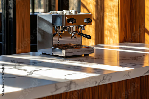 espresso machine in modern kitchen photo