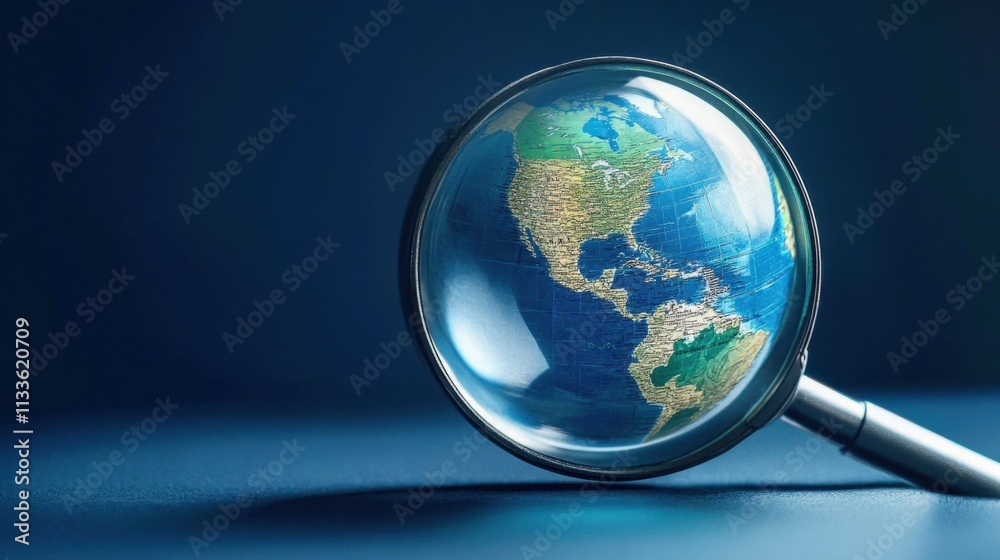 Fototapeta premium Investigation and exploration of global issues depicted in an artistic manner.