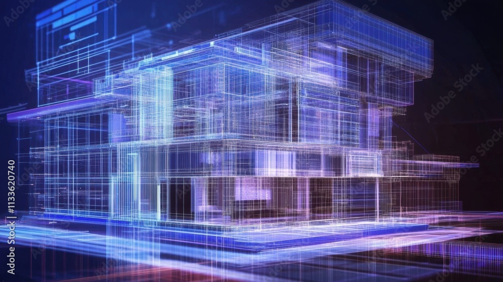 Fototapeta premium Collaboration between architects and engineers enhances intelligent construction.