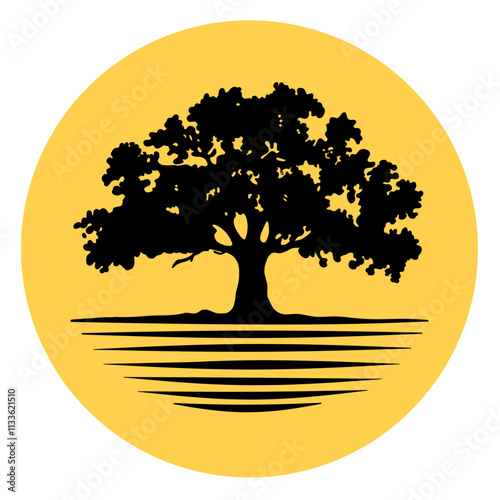 Tree logo silhuette