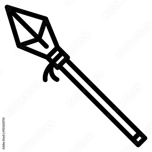 spear icon with line style